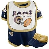 Infant St. Louis Rams Bib, Creeper, & Bootie Set - 24 M