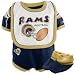 Newborn St. Louis Rams Bib, Creeper, & Bootie Set - 3-6 M