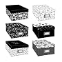 Black & White Photo Storage Box- Asstd. Designs