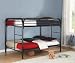 Coaster Rustic Black Metal Full over Full Bunk Bed