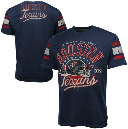 Houston Texans NFL Pay Dirt Short Sleeve Tee by MTC Marketing (Navy-Red)(Size=X-LARGE)