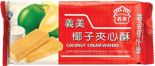 I Mei Cream Wafer, Coconut, 6.35-Ounce Bags (Pack of 24) by I Mei