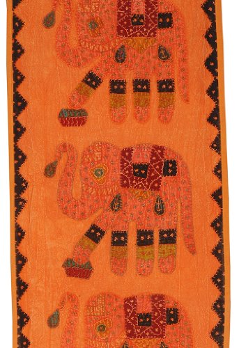 Imagen 1 de Hilo de algodón de decoración del hogar y Wall Patch Work Elephant Colgantes-Tapestry Tamaño 16 X 51 pulgadas