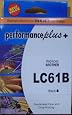Genuine IJR Performance Plus Remanufactured Brother LC61BK Black MFC290c in pictured blue and orange retail box.
