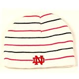 Notre Dame Fighting Irish NCAA Women's Pink & Black Multi Stripe Knit Beanie Hat