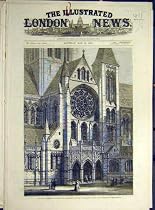1880 CATHEDRAL TRURO ARCHITECT DESIGN BUILDING PRINT