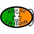 Oval Ireland Kiss Me I'M Irish Belt Buckle