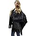 Luxury Divas Metallic Laced Knit Shawl Wrap
