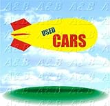 Advertising Balloon - USED CARS - Advertising Helium Blimp Balloon for Advertising - 20 Foot Long Picture