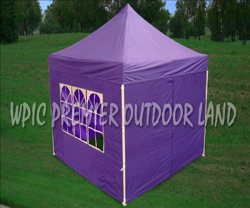 8 X 8 Pop up 4 Wall Canopy Party Tent Gazebo Ez Purple