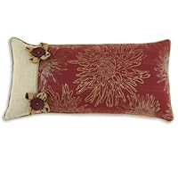 Chooty Astonish Rust Extreme Beige 12-1/2 by 25 Trimmed Down Pillow, 2 Flower