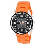 U.s. Polo Assn. Men's Us9039 Analog-digital Black Dial Orange Rubber Strap Watch U.s. Polo Assn. Men's Us9039 Analog-digital Black Dial Orange Rubber Strap Watch