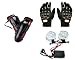 Auto Pearl Premium Quality Bike Accessories Combo Of Premium Quality Fox Motorcycle Riding Elbow Guard (Black Red, Set of 2) & Pro Biker Skid Proof Full Finger Racing Gloves Black 1 Pair. & Premium Quality Car 1 Pair 3 LED warning lamp strobe flash Offroad fog light (White). RS.2035.00