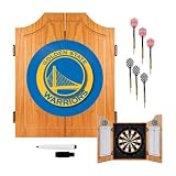 NBA Golden State Warriors Wood Dart Cabinet Set