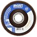 Merit Powerflex Contoured Abrasive Flap Disc, Type 29, Threaded Hole, Fiberglass Backing, Zirconia Alumina