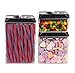 NEW! Click 'N' Lock Airtight-Seal Acrylic Square Food and Storage Containers - 3 Piece Set With Black Lids
