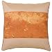 Decorative Handmade Cushion Cover / Pillow Sham With Gold Floral Design - Orange & Beige