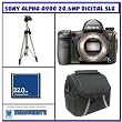 Sony Alpha A900 24.6MP Digital SLR Camera (Body Only) + 32GB Compact Flash Card + Pro Series Tripod + Pro DSLR Camera Bag