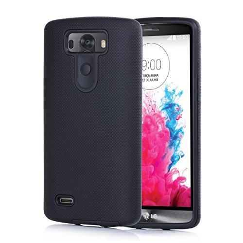 LG G3 Case, BENTOBEN LG G3 Case Hybrid Dual Layer Protective Case Cover Hard PC Shell Flexible TPU Shock-Absorption Slim Bumper Case for LG G3,Black