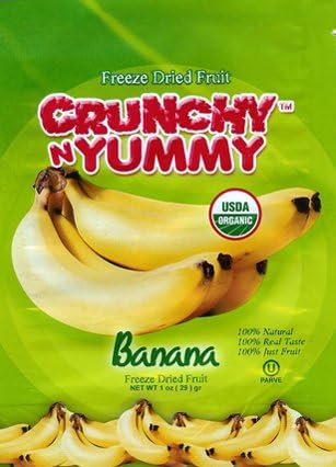 Crunchy N Yummy Organic Freeze Dried Fruit Banana (Pack of 6)