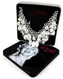 Marilyn Monroe - Coffret soiree Parure bijoux Collier / Boucles d'oreilles - metal argente