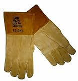 Steiner P210KS MIG Gloves,  Grain Pigskin, Kevlar Lined Palm, 4-Inch Cuff, Small