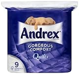 Andrex 9 Roll Quilts Gorgeous Comfort 160 Sheets, 5 Packs, Total 45 Rolls (Count of 45)