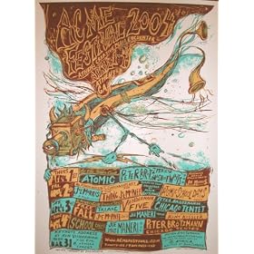 Acme Festival 2004 1-4/4/04 Limited Edition Silkscreen Print Dan Grzeca Original Signed Numbered