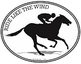 RACE HORSE - Equine - Oval-horse-Decal-Sticker- Can be used for Cars, Trucks, Notebooks etc.