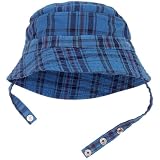 over-dyed plaid bucket hat