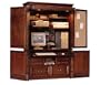 Mount View Deluxe Computer Armoire Cobblestone Cherry