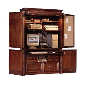 Cobblestone Cherry Deluxe Computer Armoire Cherry by Kathy Ireland Martin