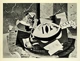 1956 Print Georges Braque Mandolin Musical Instrument Still Life French Art - Original Halftone Print