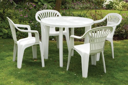 *SALE* SUPERIOR PLASTIC 5 PIECE GARDEN DINING SET - 4 CHAIRS 1 TABLE! - INDOOR OUTDOOR PATIO top Garden Furniture product *SALE* SUPERIOR PLASTIC 5 PIECE GARDEN DINING SET - 4 CHAIRS 1 TABLE! - INDOOR OUTDOOR PATIO picture