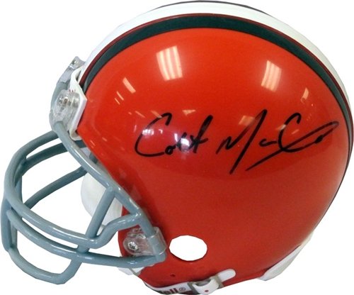 Colt McCoy Autographed/Hand Signed Cleveland Browns Mini Helmet