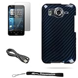 Premium Blue Racing Carbon Fiber Design Cover / 2 Piece Snap On Crystal Pro ....