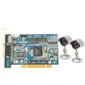 Q-See 4-Channel H.264 Real-Time PCI-E DVR Card with 2 CCD Cameras (QSDT42DPCRC)