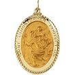 14K Yellow Gold St. Christopher Medal - 39.00x26.00mm