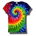 Tie Dye Mania Junior Women's Short Sleeve Rainbow Swirl T-Shirt