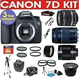 Canon EOS 7D Digital Camera + Canon 18-55 Zoom Lens + Canon 75-300 Telephot ....