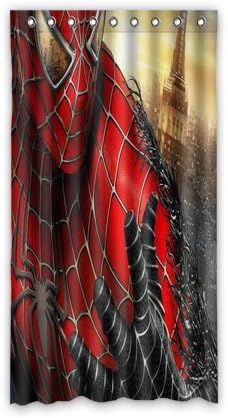 Scott Shop Fashion Custom Spider Man Window Curtain Thermal Insulated Blackout Window Curtains Drapery / Panels / Treatment Polyester Fabric 52 "x 96" Inch