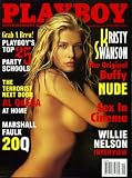 Playboy November 2002 Kristy Swanson/Original Buffy the Vampire Slayer on Cover (nude inside), Willie Nelson Interview, Marshall Faulk/St. Louis Rams 20 Questions, Al Qaeda at Home, Sex In Cinema, Top 25 Party Schools, Steve Amick Fiction
