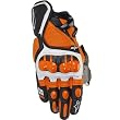 Alpinestars S-1 Men's Leather Sports Bike Racing Motorcycle Gloves w/ Free B&F Heart Sticker Bundle - Orange