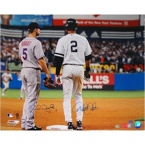 David Wright and Derek Jeter - Yankee Stadium - Dual Autographed 16x20 Photograph