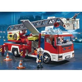 Playmobil - 3182 - Pompiers -  Pompier + Camion grande echelle