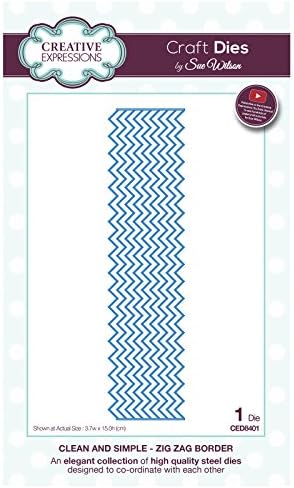 Craft Die CED8401 Sue Wilson Clean &amp; Simple Collection - Zig Zag Border