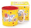 Yellow Polka Dot "Happy Birthday" Coffee Gift Mug