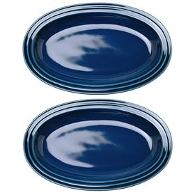 Le Creuset �I�[�o���E�v���[�g 20cm 2���� �R�o���g�u���[ 910133-20-63