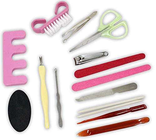 KUTZ 15 Piece Deluxe Set of Professional Manicure & Pedicure Tools | Ultimate Nail Grooming Kit | Precision Instruments for Clipping, Filing, and Cleaning | Ideal for Professional and Home Use