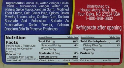 House Autry Tartar Sauce, 10.5 Oz.